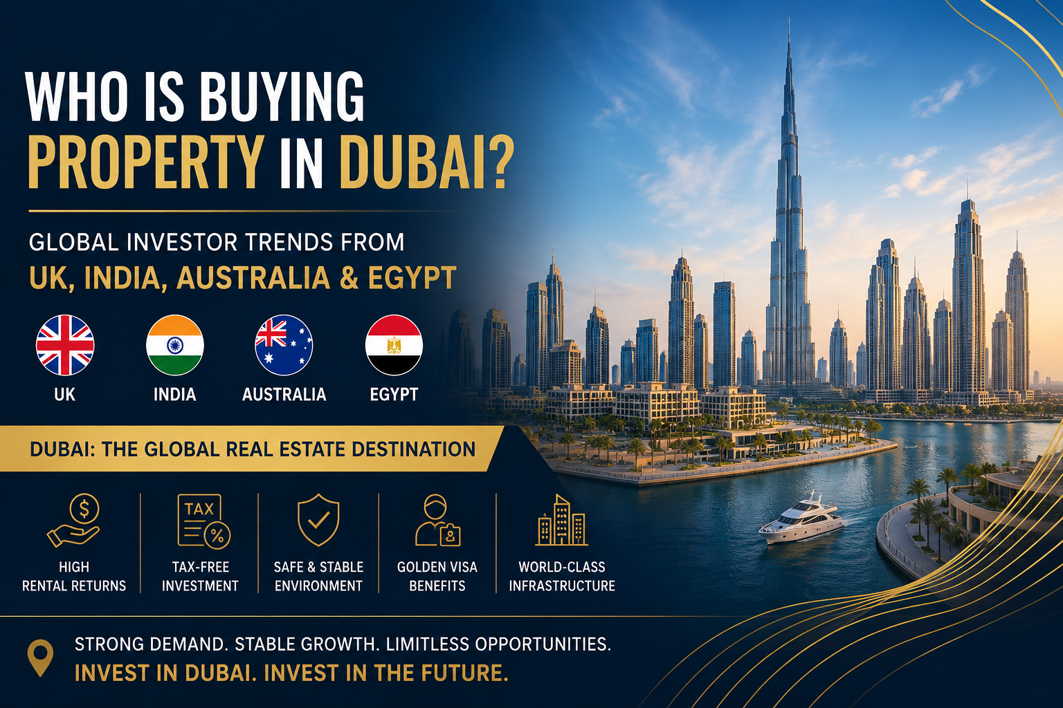 Who Is Buying Property in Dubai? Global Investor Trends from UK, India, Australia & Egypt
