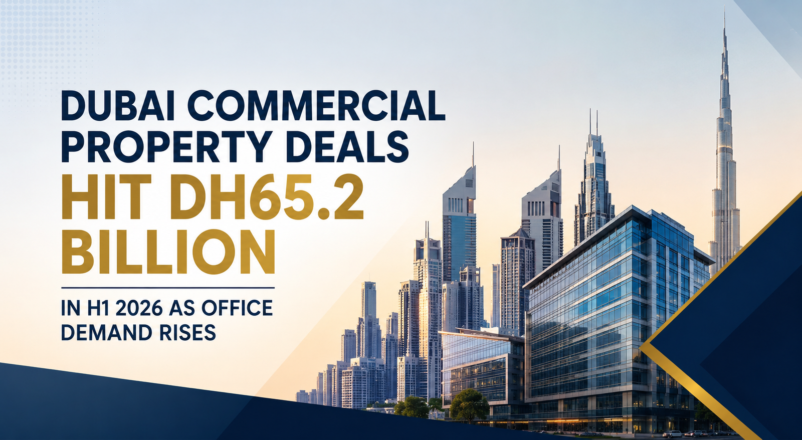 Dubai Commercial Property Deals Hit Dh65.2 Billion in H1 2026 as Office Demand Rises
