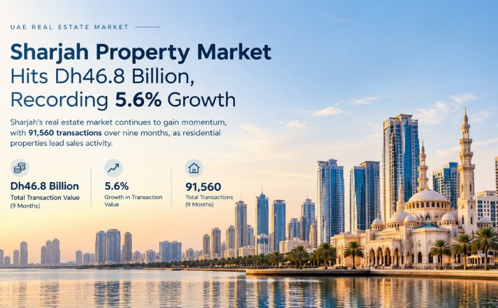 Sharjah Property Market Reaches Dh46.8 Billion as Real Estate Activity Grows 5.6%