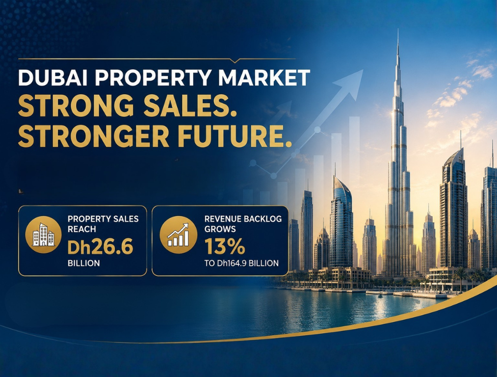 Property Sales Reach Dh26.6 Billion as Revenue Backlog Climbs 13% to Dh164.9 Billion