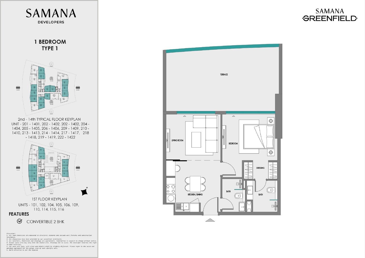 Samana Greenfield Floor Plan
