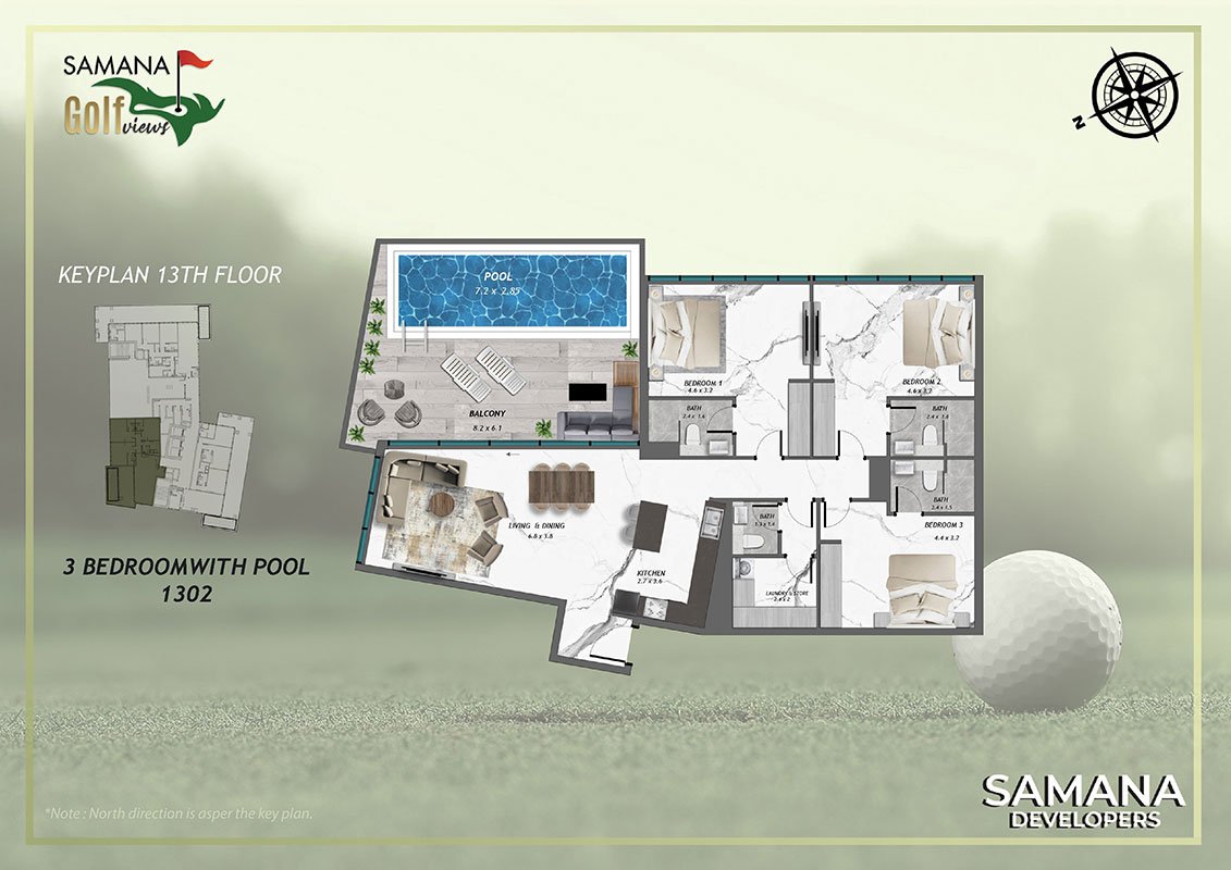 Samana Golf Views Floor Plan