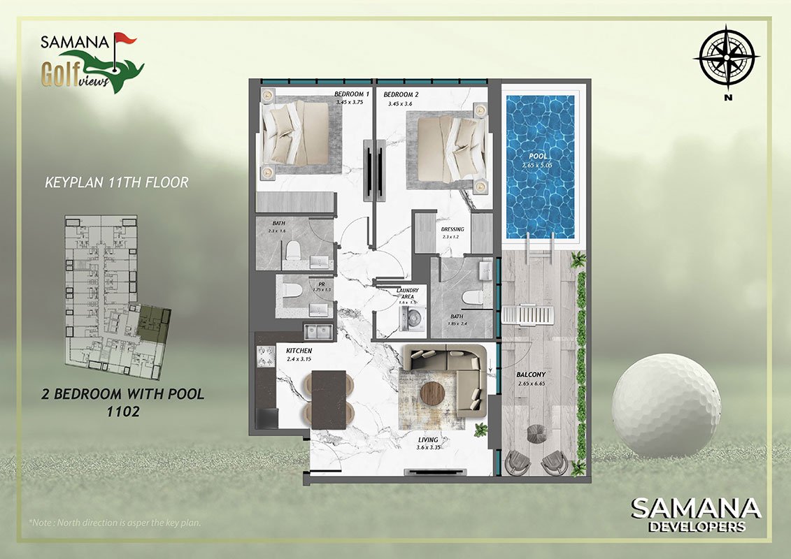 Samana Golf Views Floor Plan