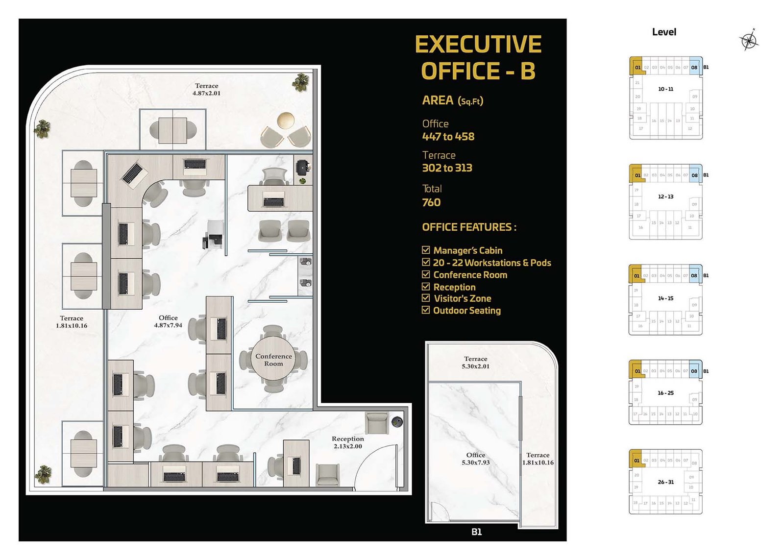 Shahrukhz Residences by Danube Office Space Floor Plan