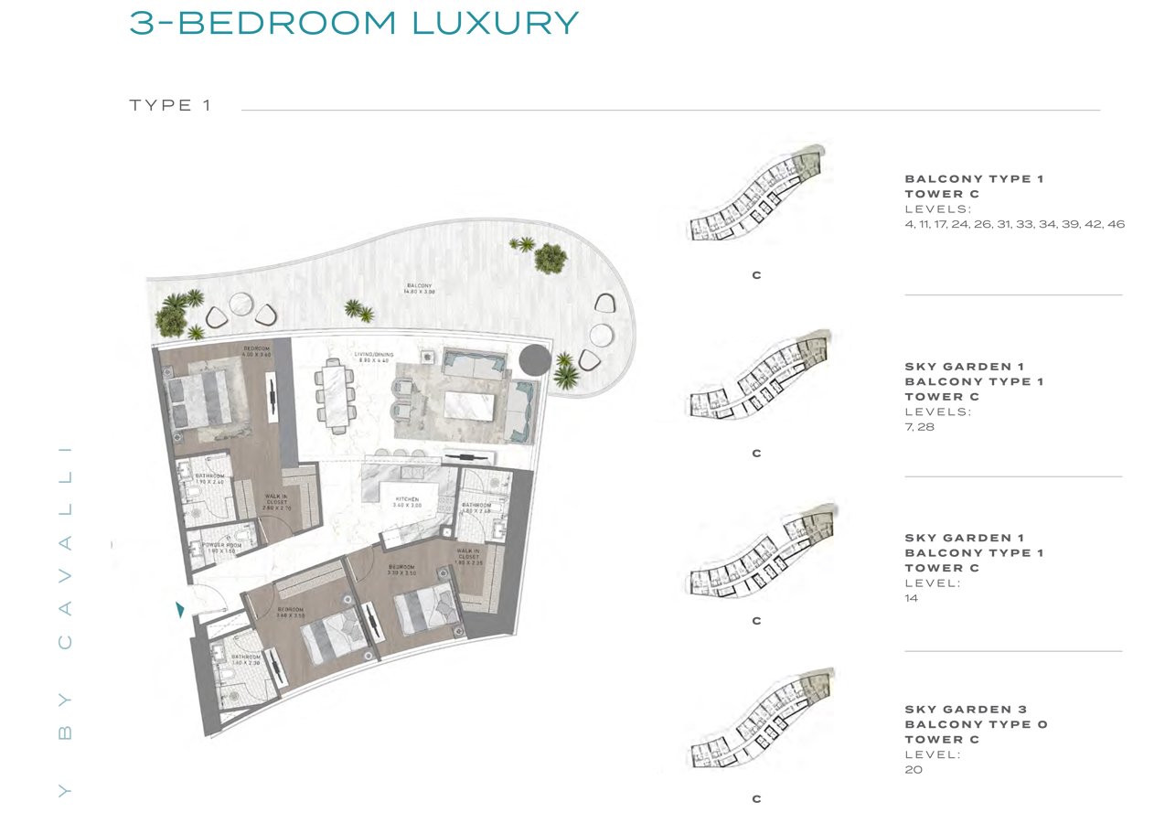 Damac Skycrest Collection Floor Plan