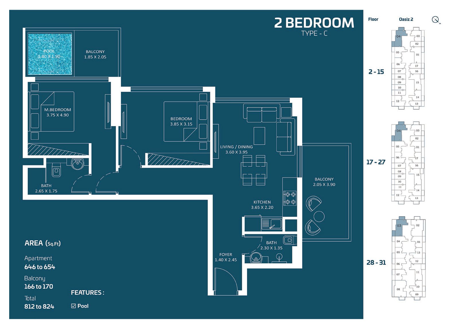 Oasiz 2 at Dubai Silicon Oasis Floor Plan