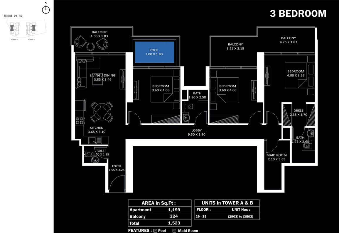 Danube Elitz 3 Floor Plan