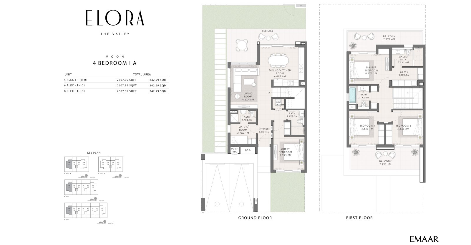 Elora The Valley 4 BR Townhouse Floor Plan