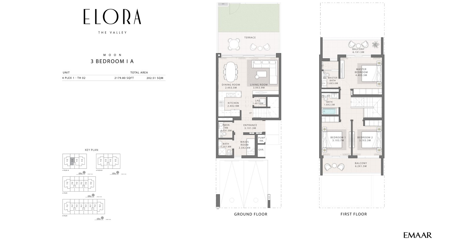Elora The Valley 3 BR Townhouse Floor Plan