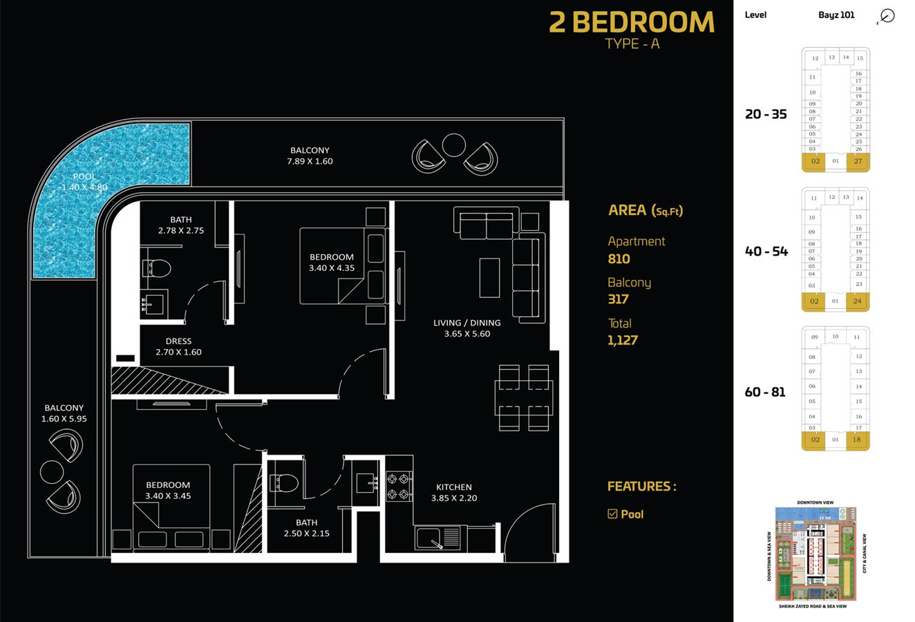 Danube Bayz 101 Floor Plan