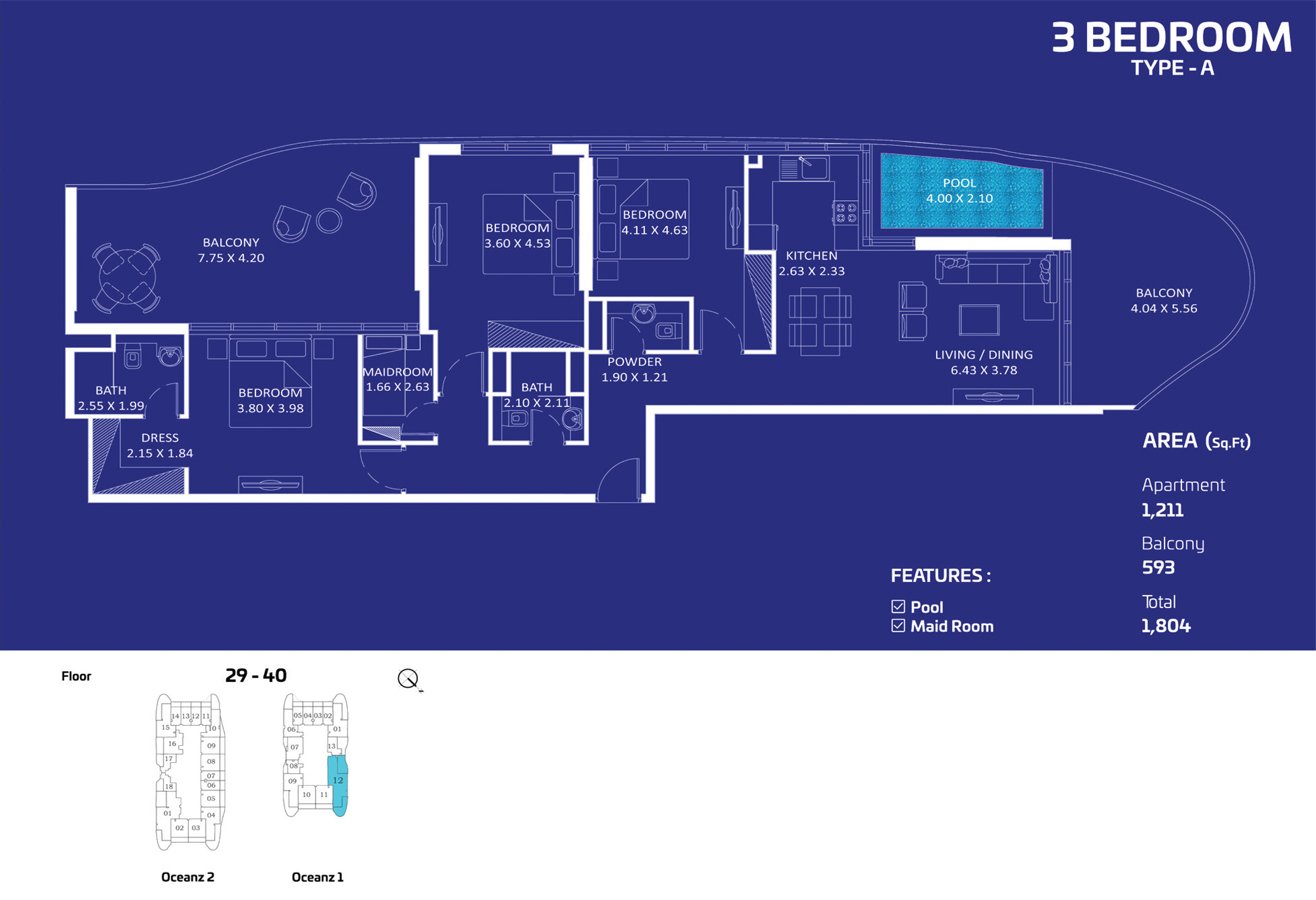 Oceanz Floor Plan
