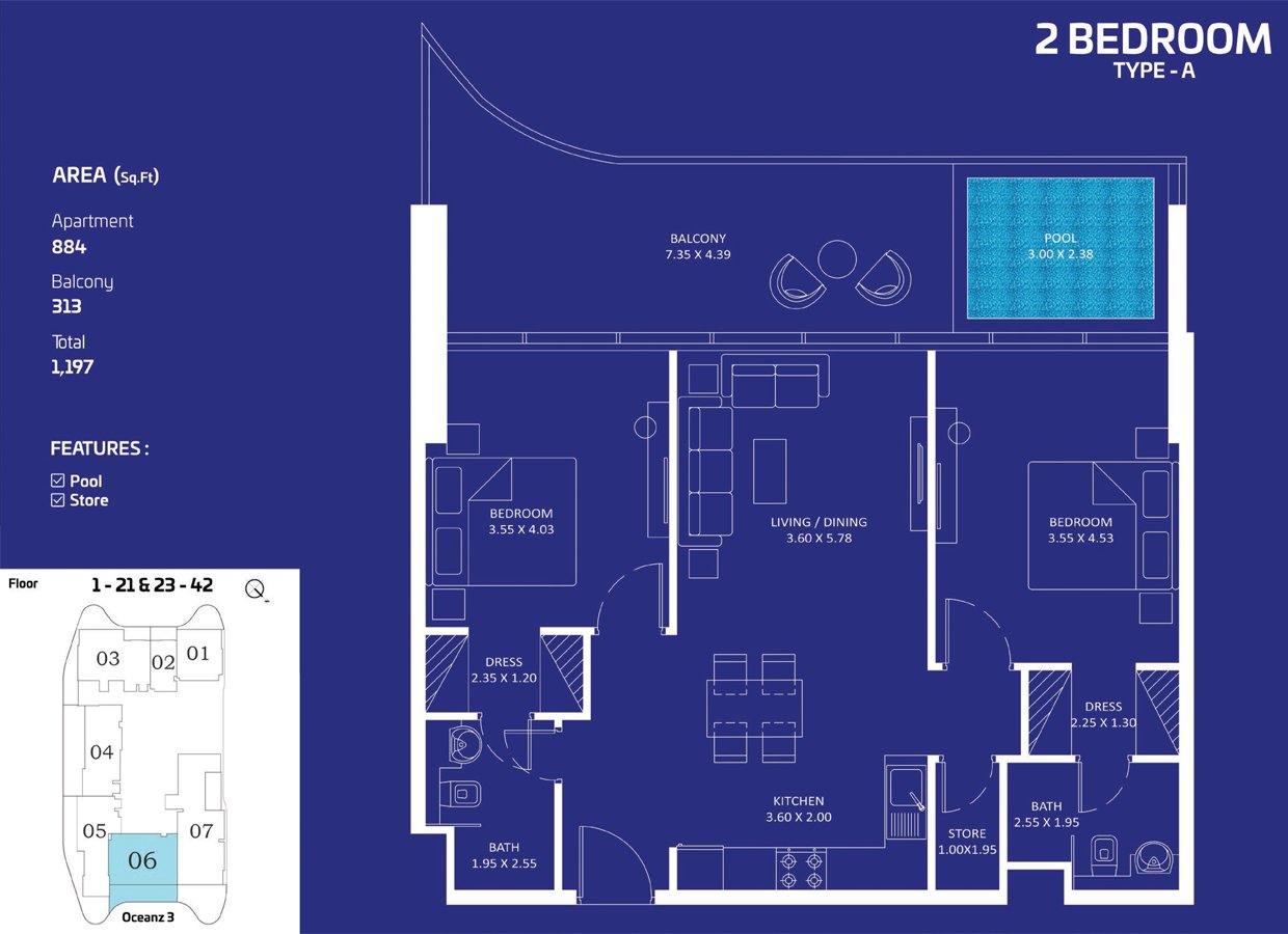 Oceanz Tower 3 Floor Plan