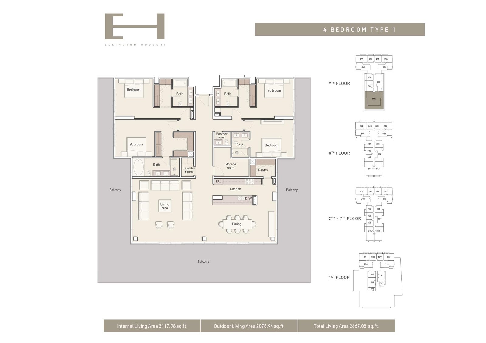 Ellington House 3 Floor Plan