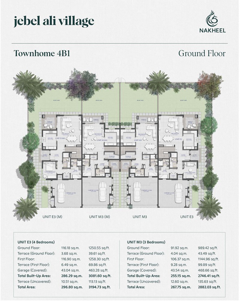 Jebel Ali Village Townhouses Floor Plan