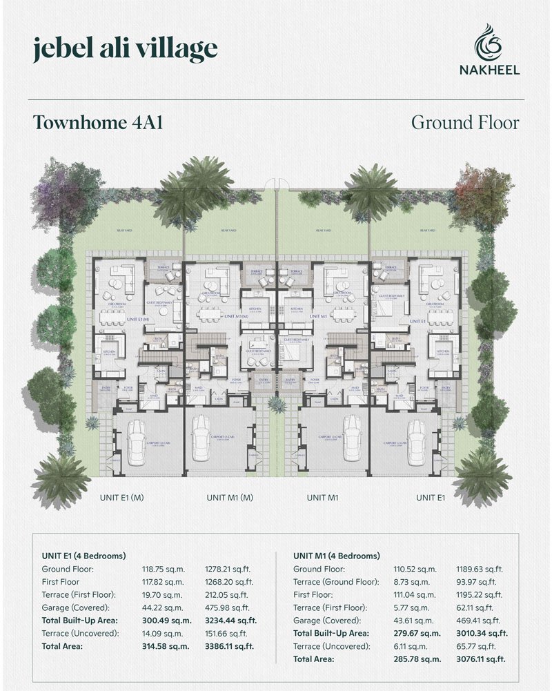 Jebel Ali Village Townhouses Floor Plan