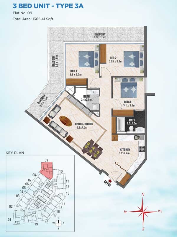 Bayz Apartments Floor Plan