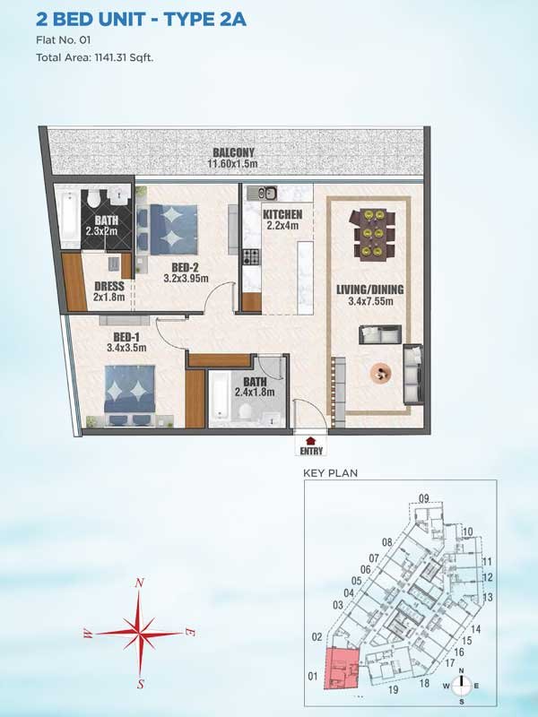 Bayz Apartments Floor Plan