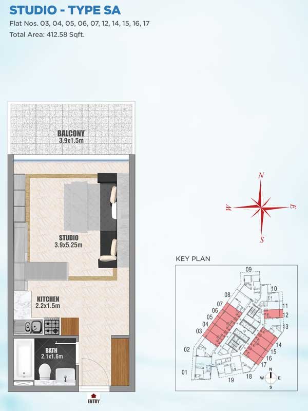 Bayz Apartments Floor Plan