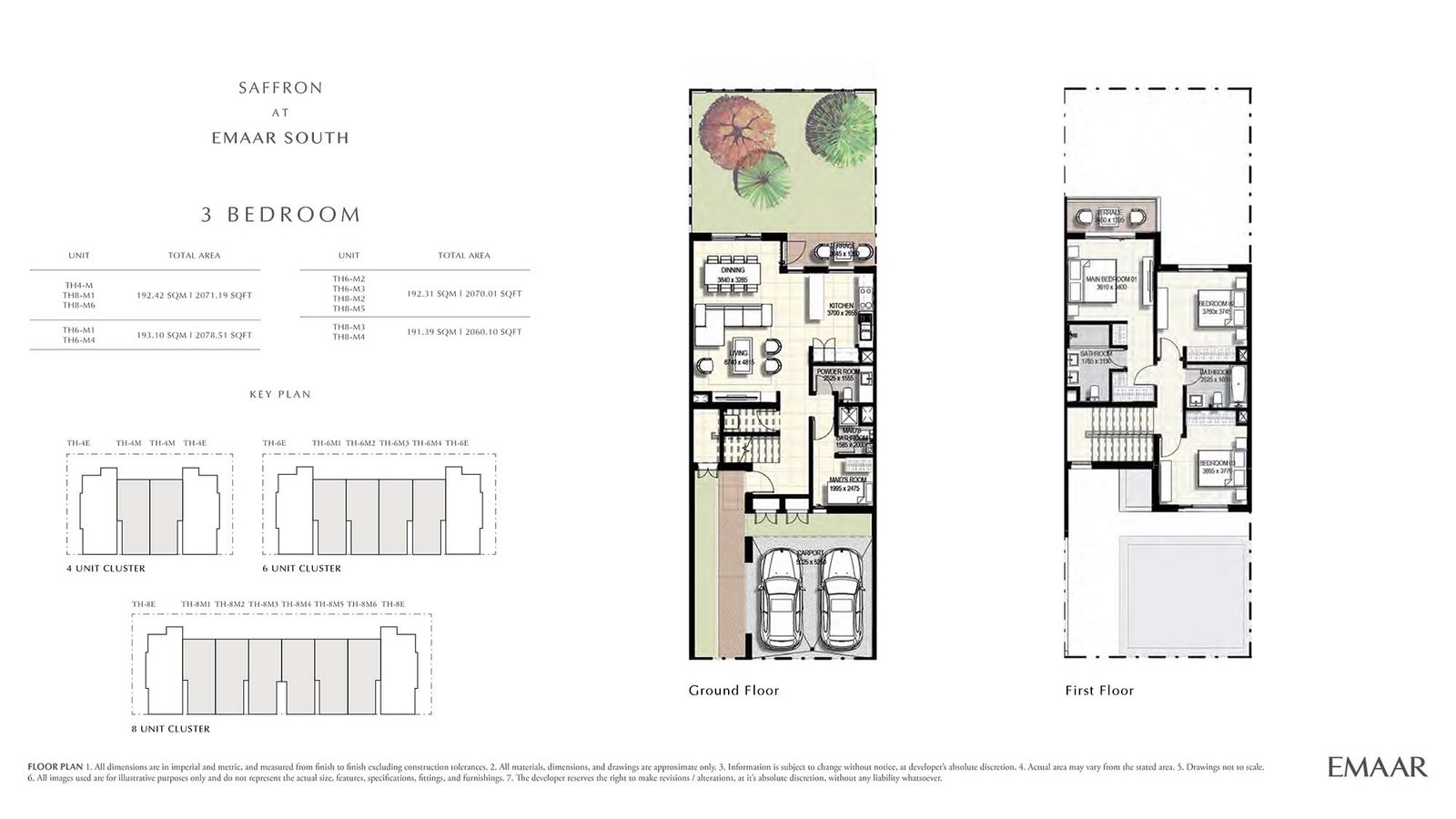 Saffron Townhouses Floor Plan