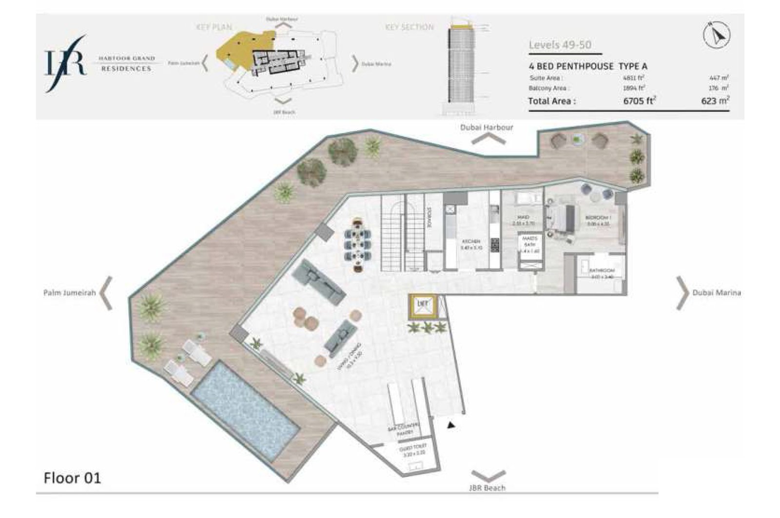 Habtoor Grand Residences Floor Plan