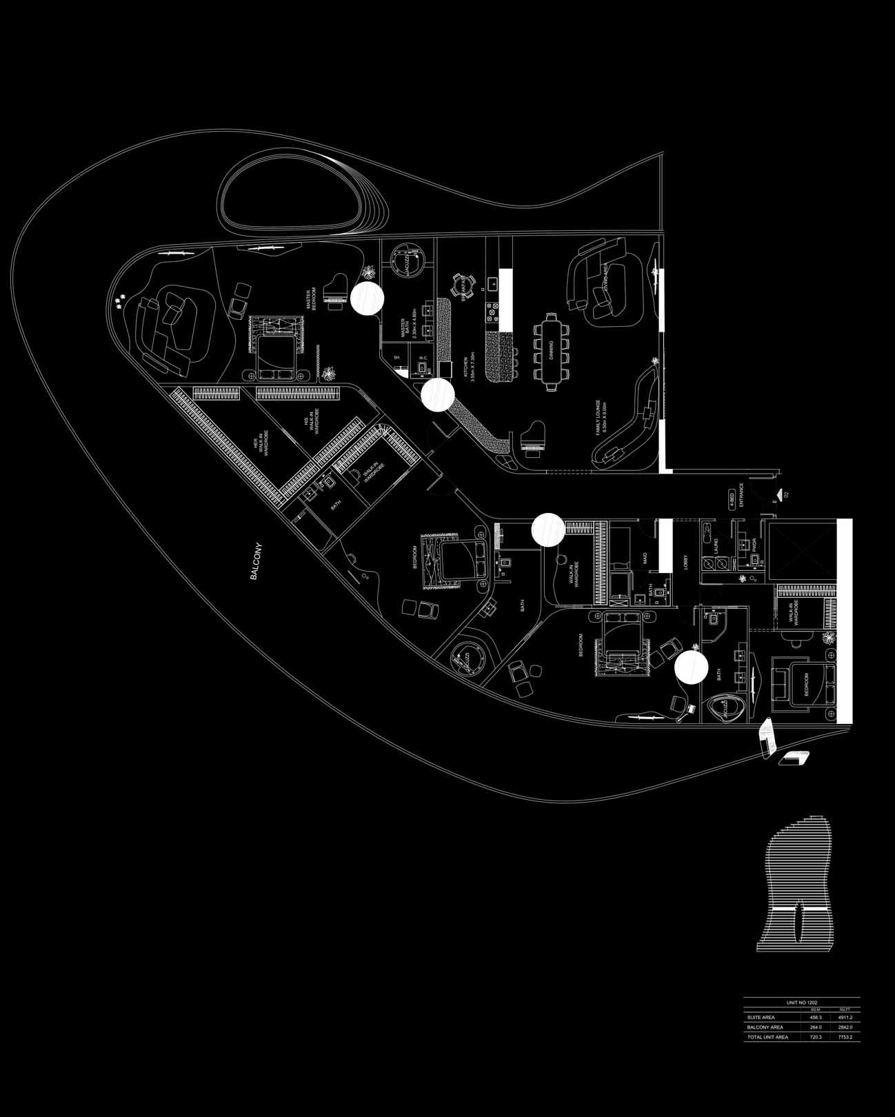 Bugatti Residences 4 BR Apartment Floor Plan