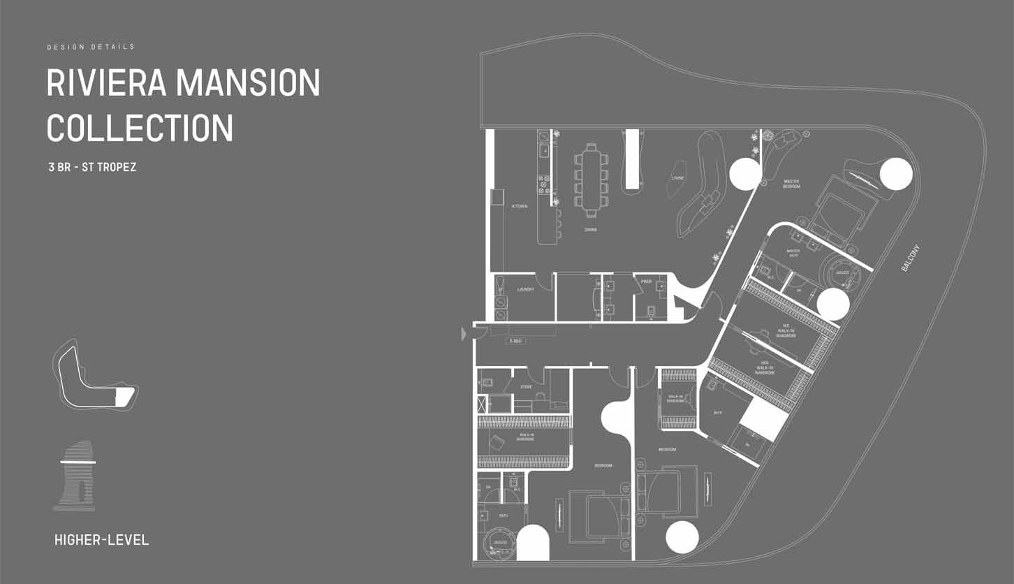 Bugatti Residences 3 BR Apartment Floor Plan