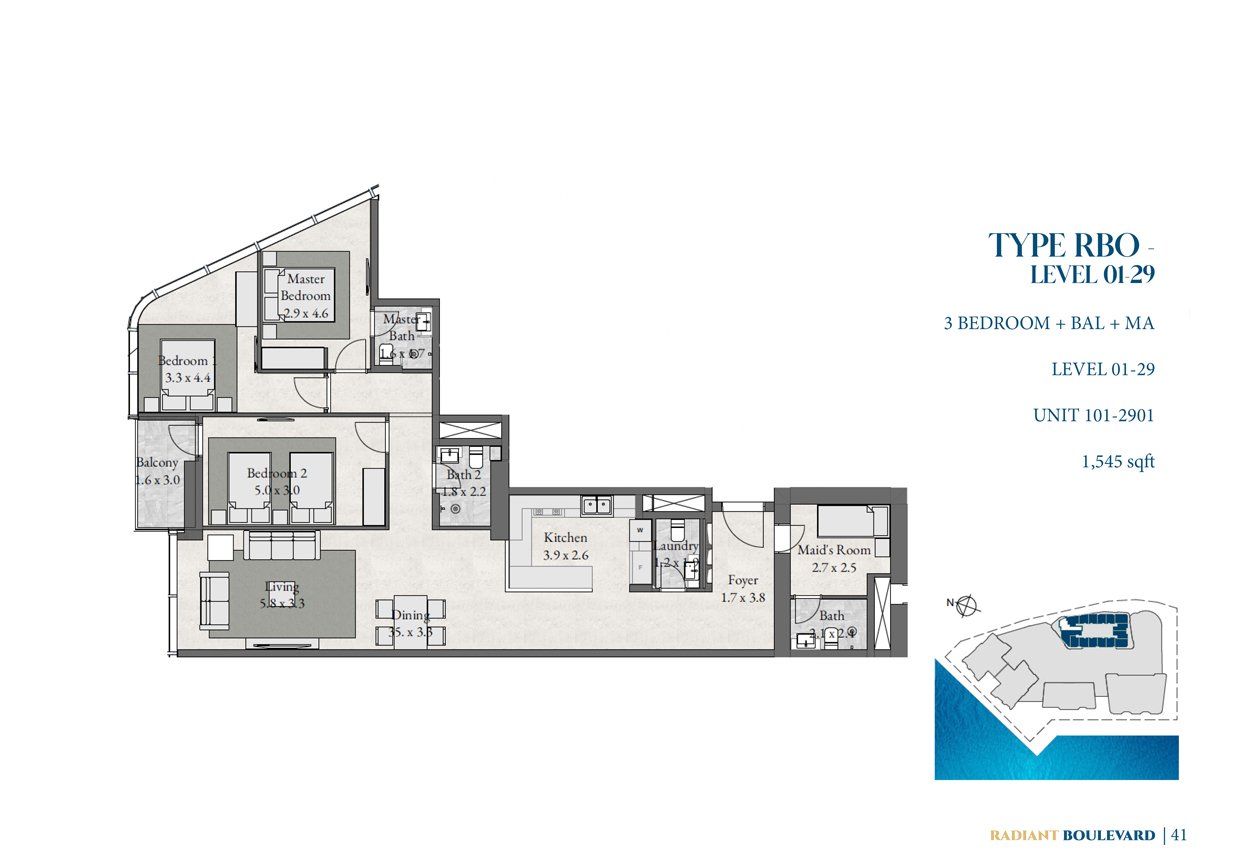 Radiant Boulevard Floor Plan