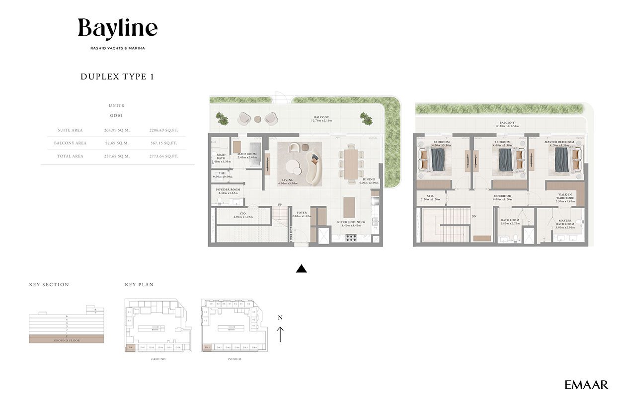 Emaar Bayline Floor Plan