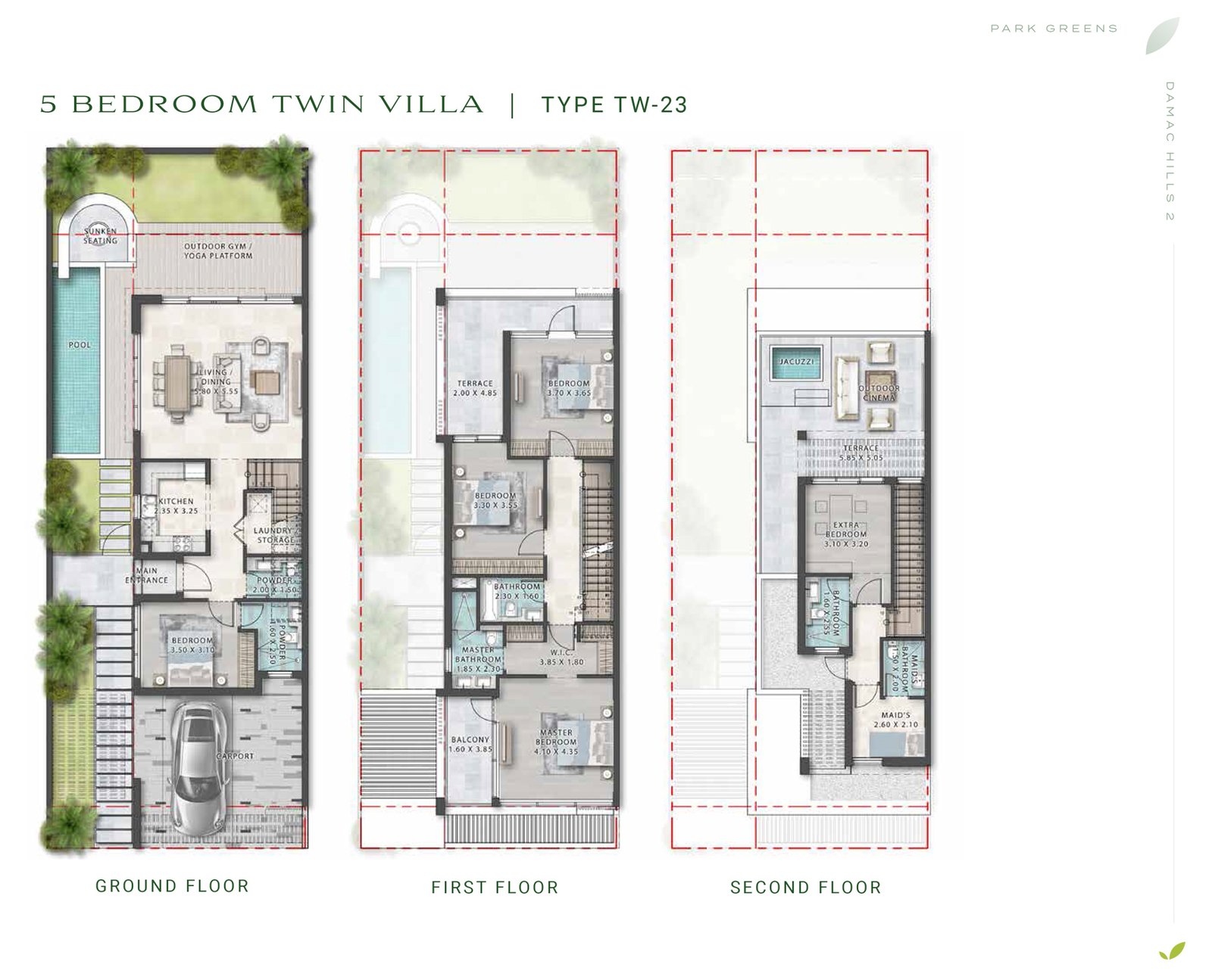 Park Greens 5 BR Villa Floor Plan