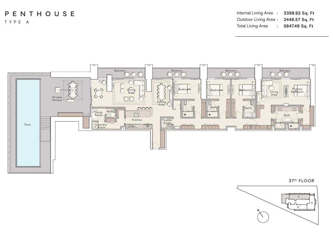 One River Point Floor Plan