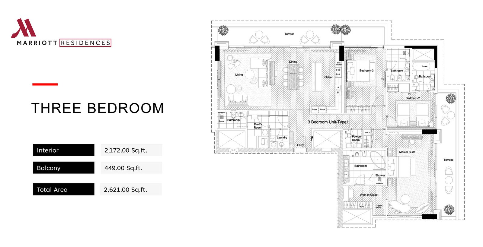 Marriott Executive Apartments Floor Plan