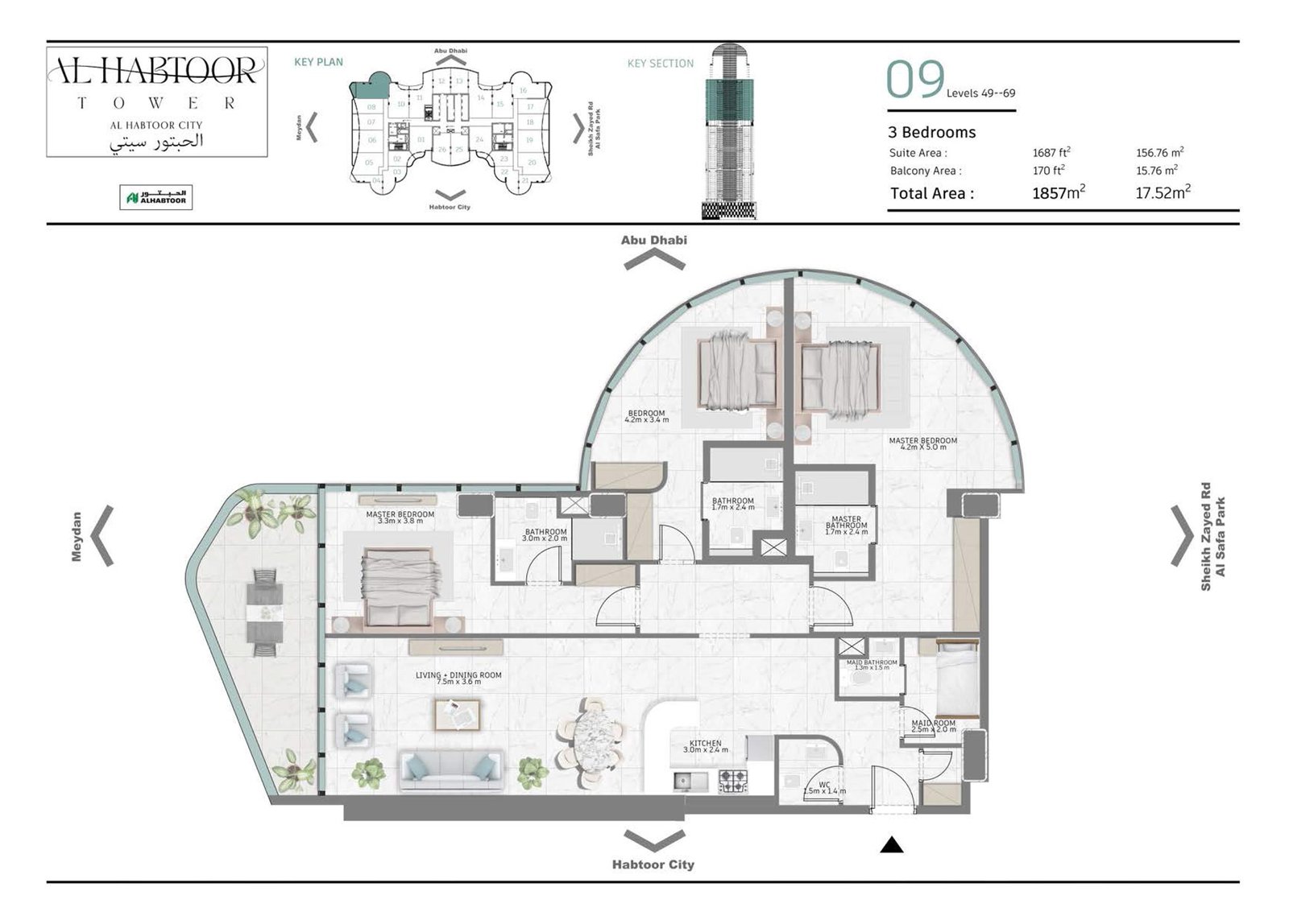 Habtoor Tower Floor Plan