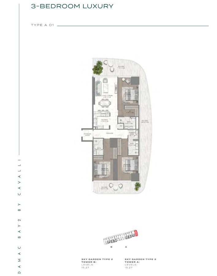 Damac Bay 2 Cavalli Floor Plan