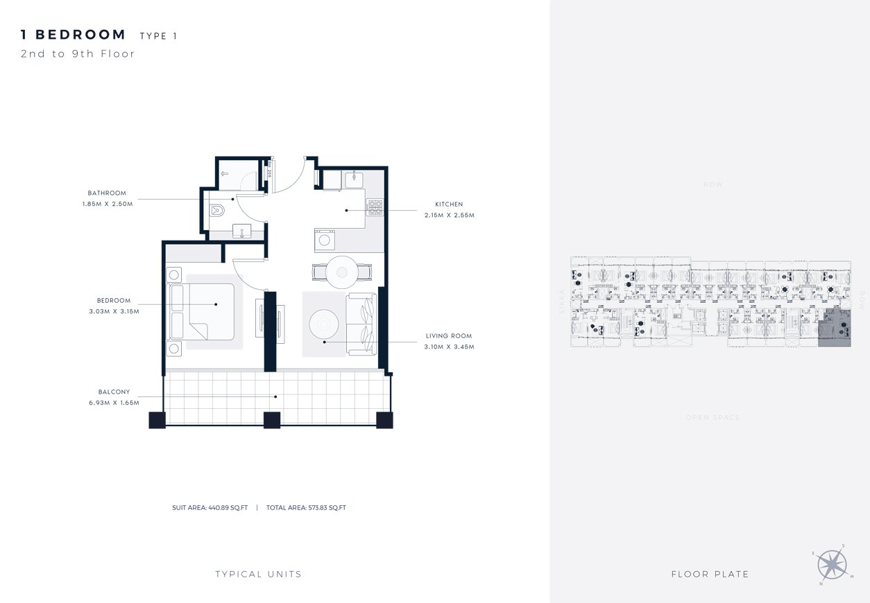 Azizi Riviera 65 Floor Plan