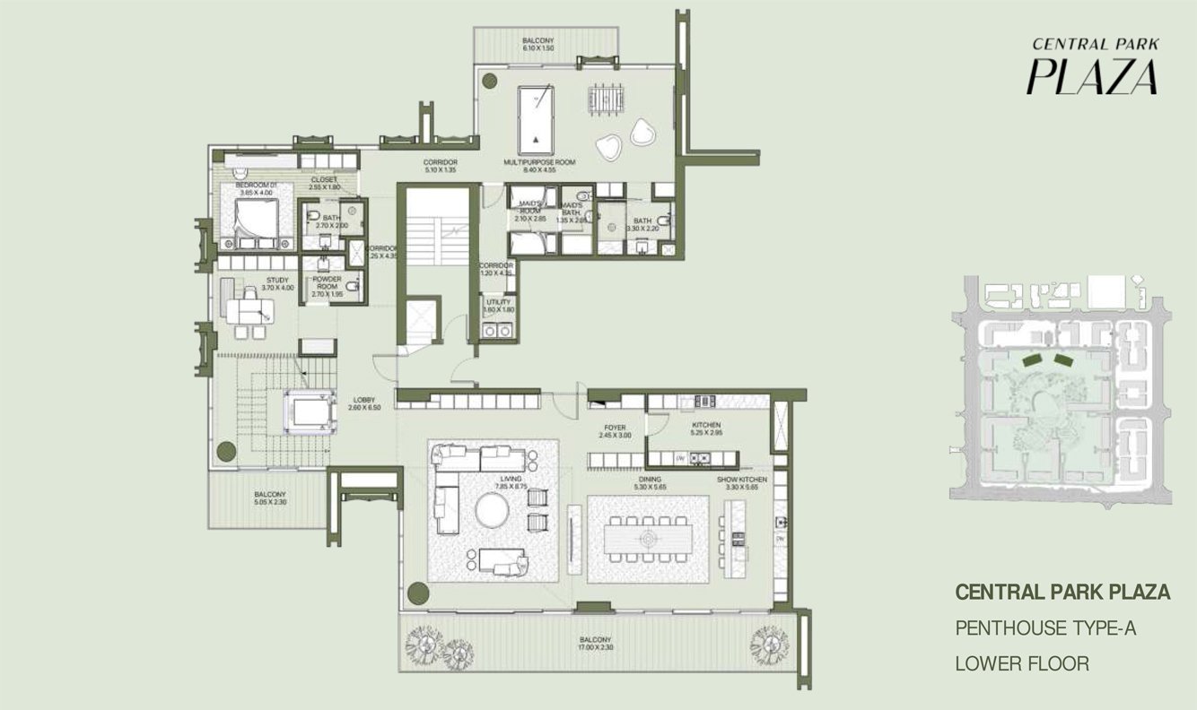 Central Park Plaza at City Walk Floor Plan