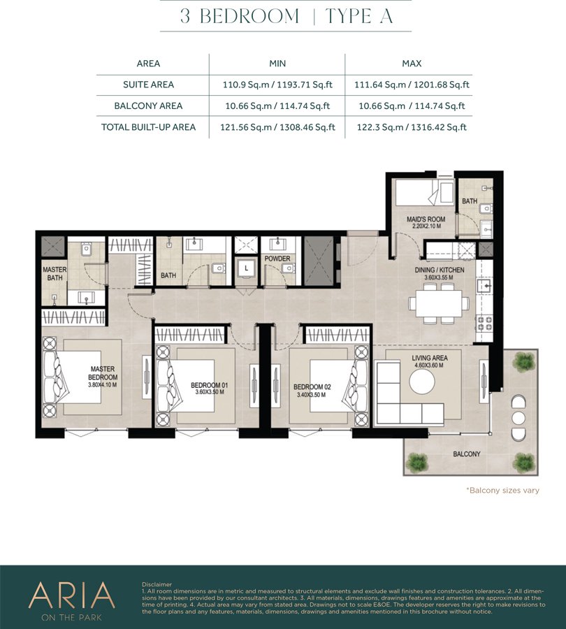 Nshama Aria at Town Square Floor Plan