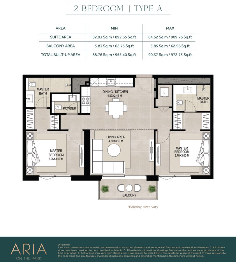 Nshama Aria at Town Square Floor Plan