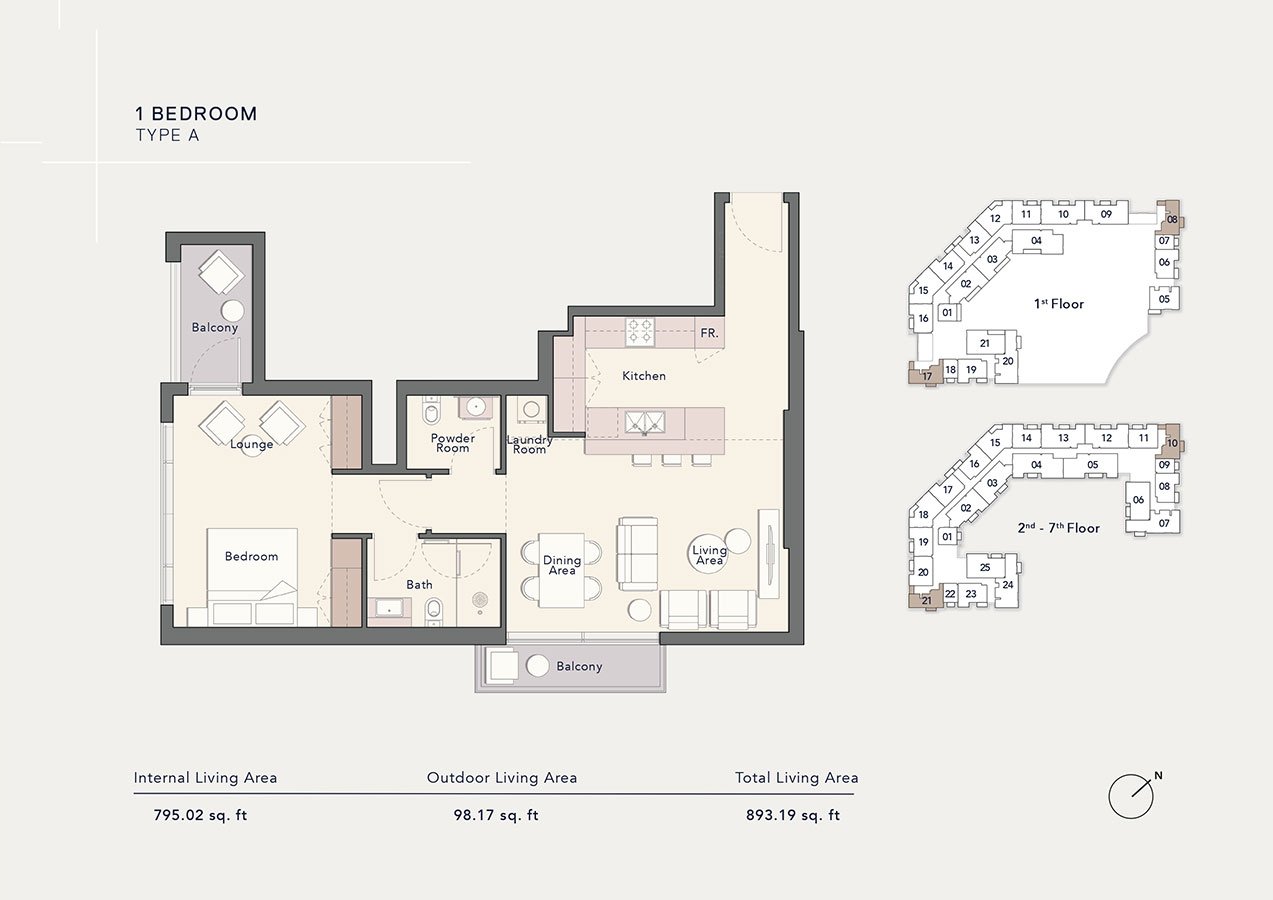 Ellington Arbor View 1 BR Apartment Floor Plan