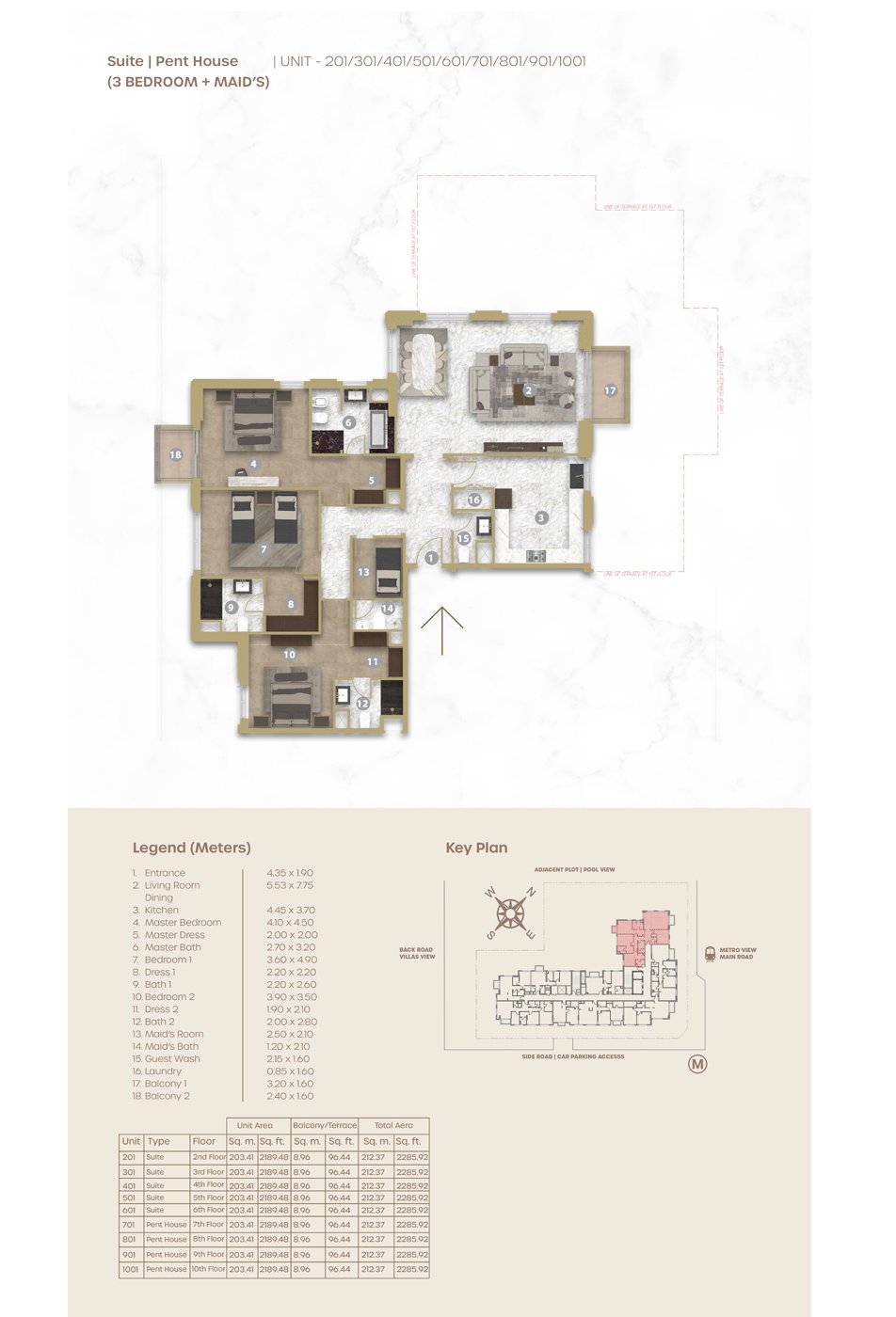 Avenue Residence 5 Floor Plan