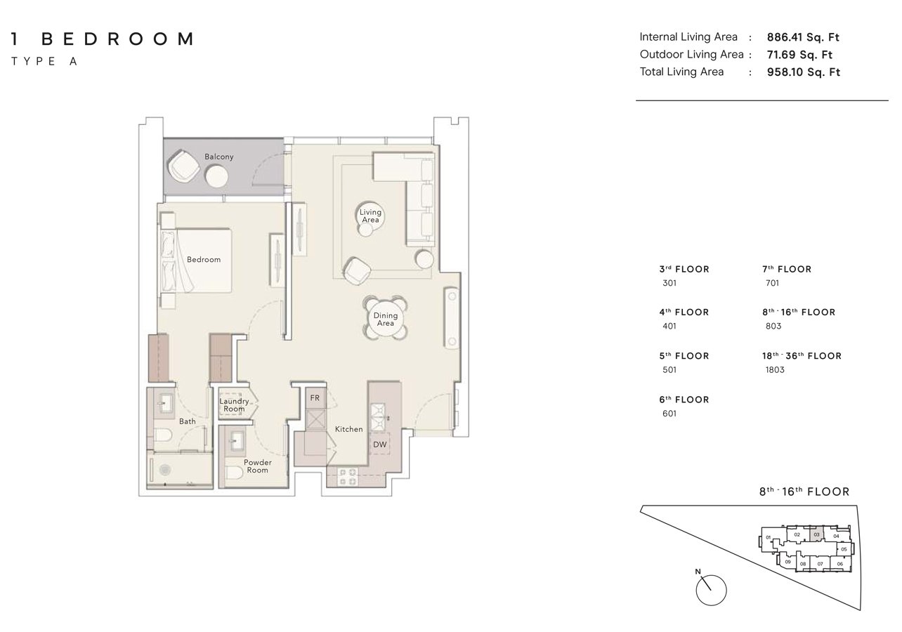 Ellington One River Point Floor Plan