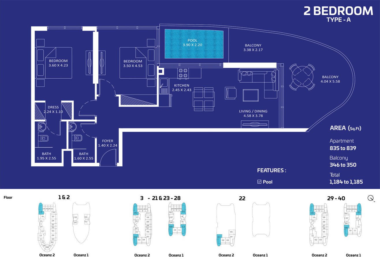 Danube Oceanz Floor Plan