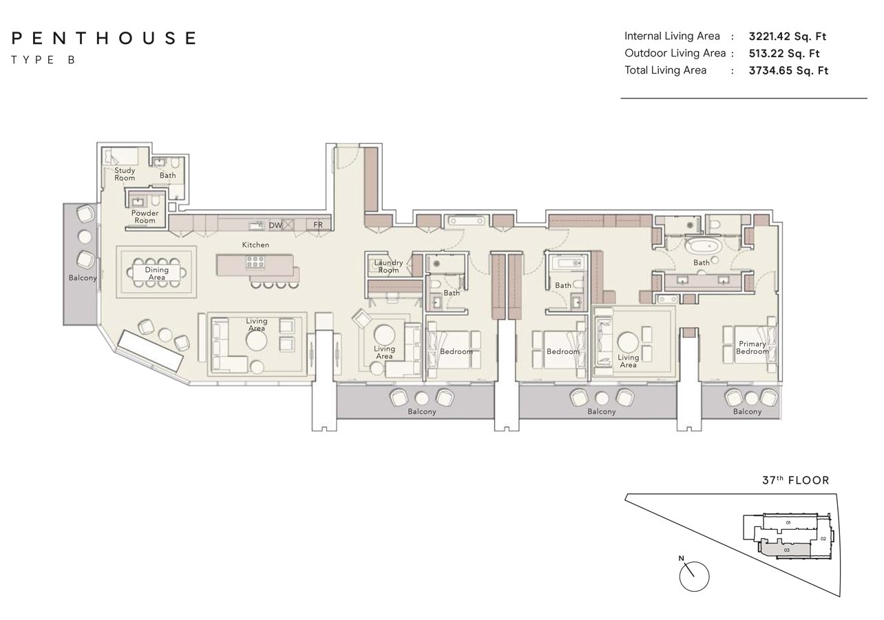 Ellington One River Point Floor Plan