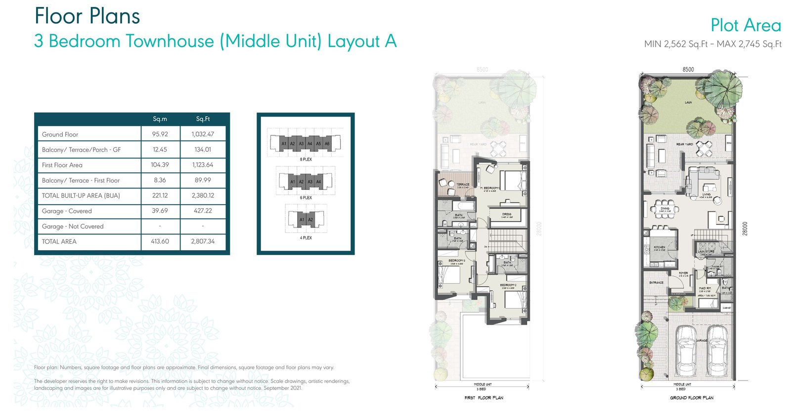 Murooj Phase 2 Townhouses Floor Plan
