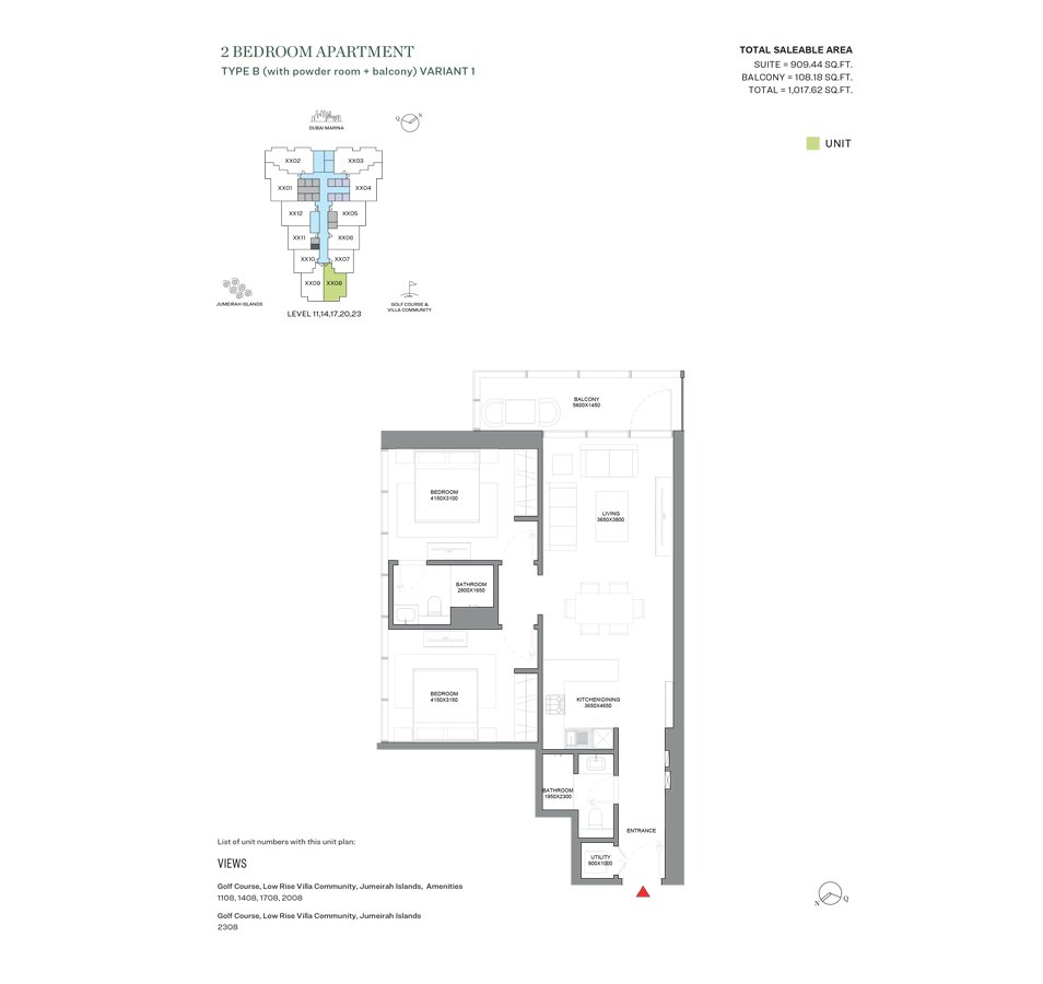 Sobha Verde Residences Floor Plan