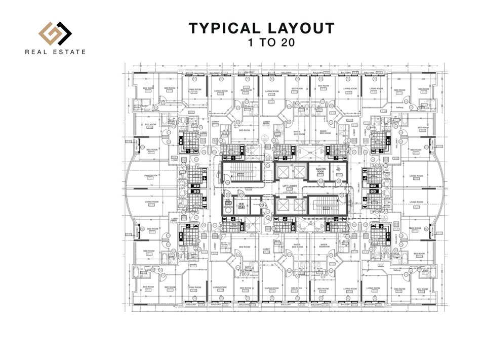 Gulf Residential Tower Apartment Floor Plan