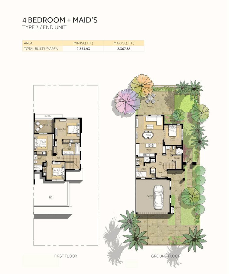 Nshama Noor Townhouses Floor Plan