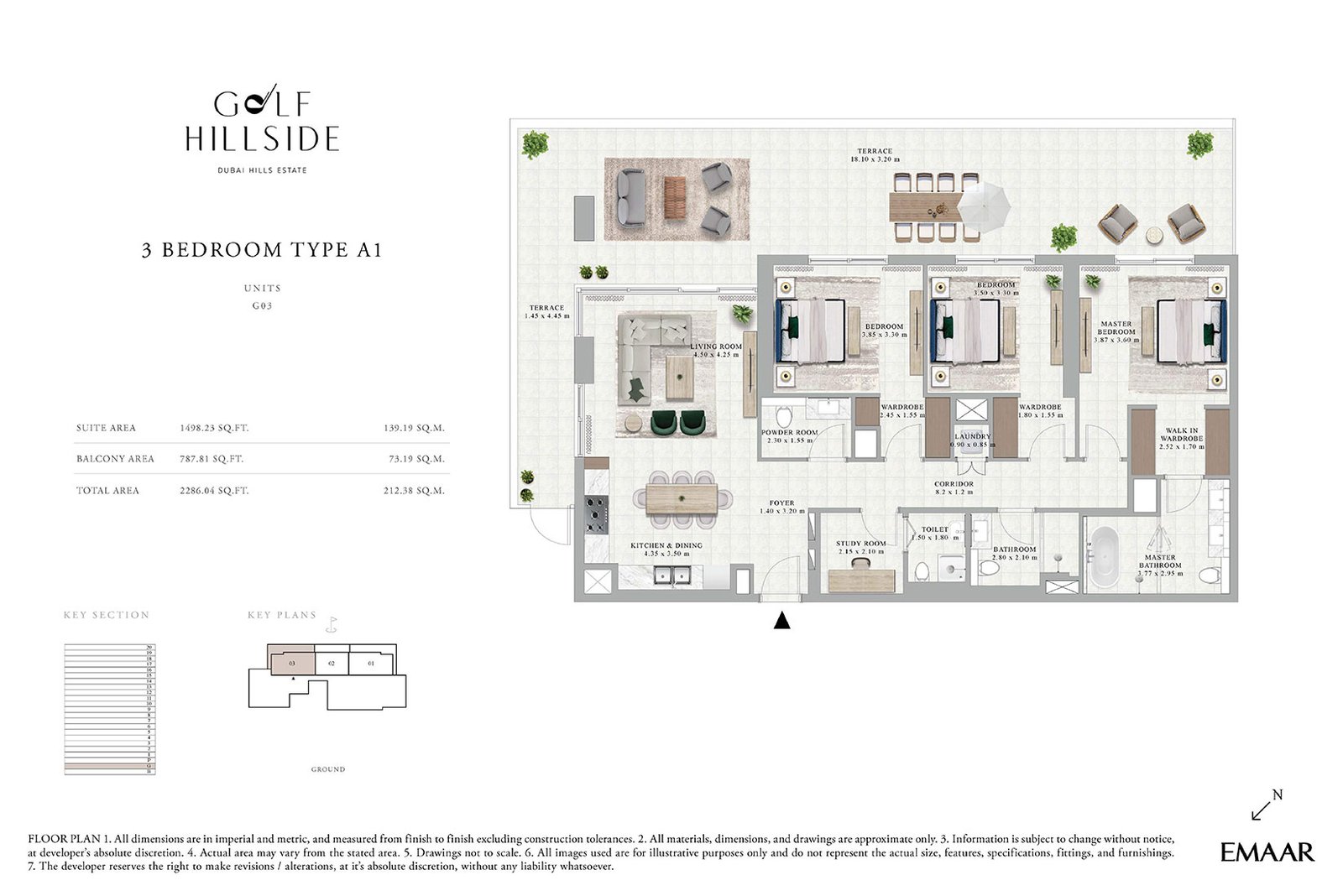 Golf Hillside – Dubai Hills Estate Floor Plan