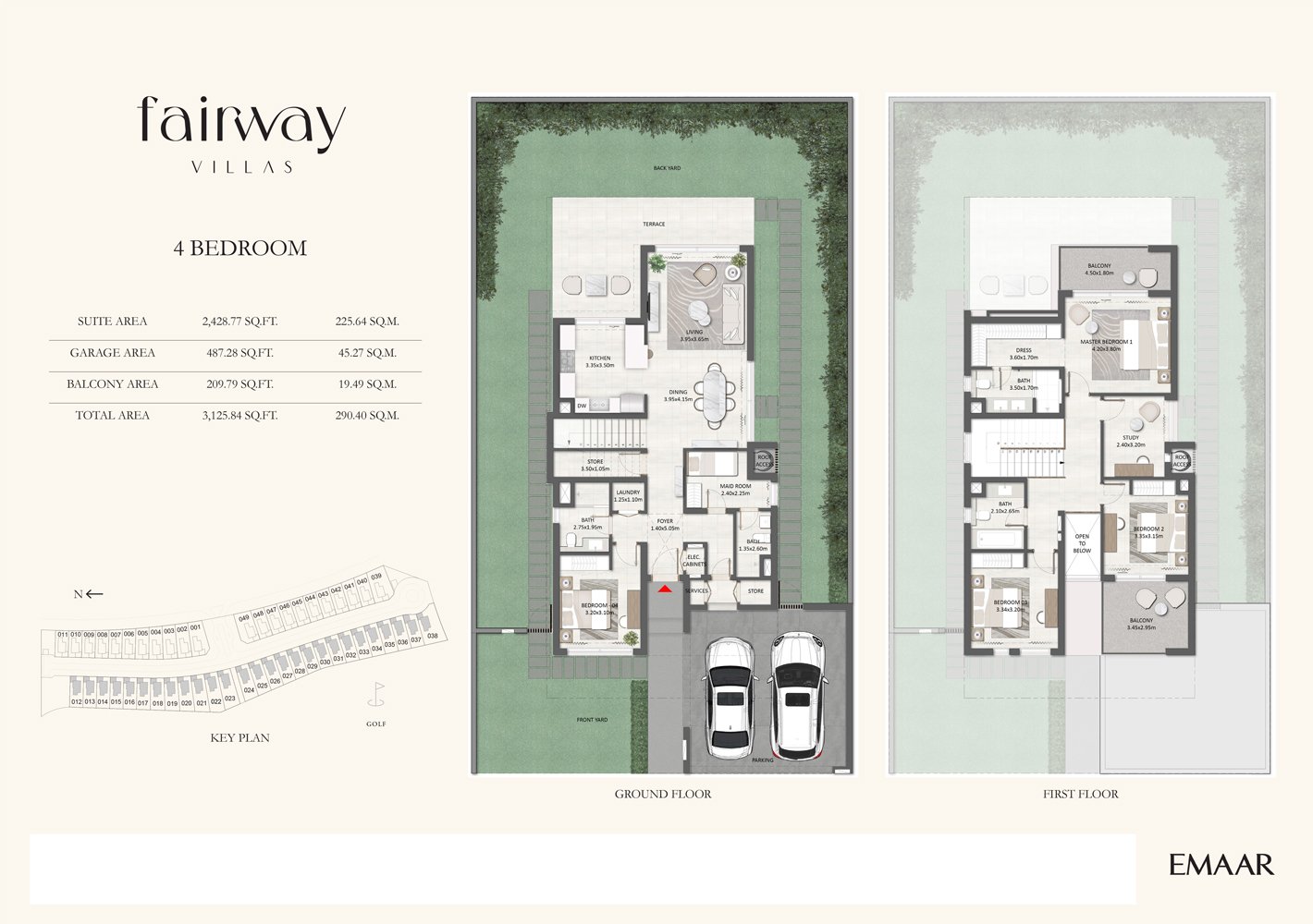 Emaar Fairway Villas Floor Plan
