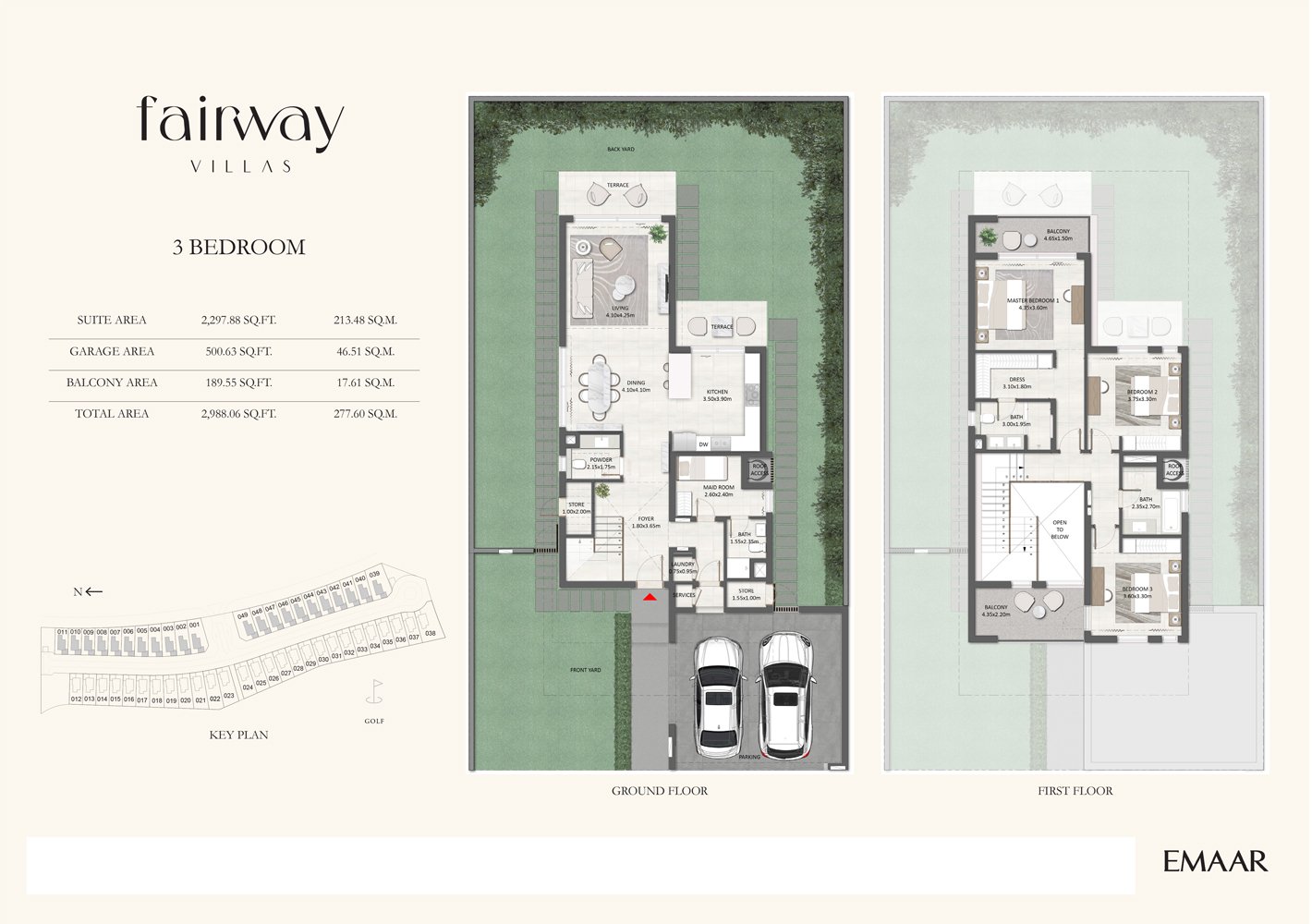 Emaar Fairway Villas Floor Plan