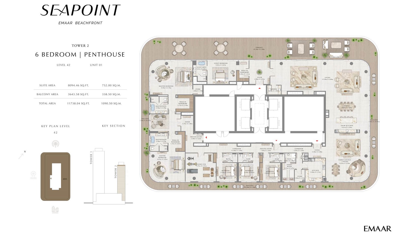 Seapoint at Emaar Beachfront Floor Plan